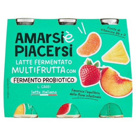 Amarsi è Piacersi Latte Fermentato Multifrutta con Fermento Probiotico 6 x 100 g